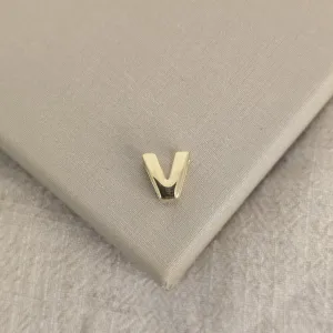 Pingente Letra V banhado ouro 18k