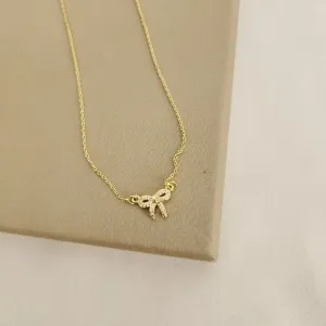 Colar Delicado Laço Zirconia