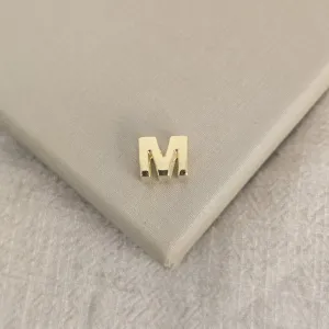 Pingente Letra M banhado ouro 18k