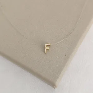 Colar Inicial Zircônia | Fio Nylon