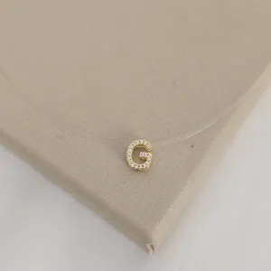 Colar Inicial Zircônia | Fio Nylon