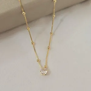 Colar Bolinhas Zircônia