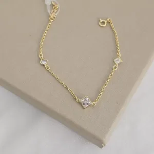 Pulseira Pingente Zircônia