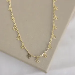 Colar Choker Delicada Árvore da Vida