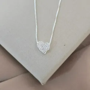 Colar Coração de Zircônia