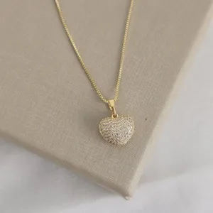 Colar Delicado Coração Zircônia