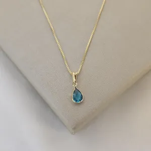 Colar Delicado Gota Pedra