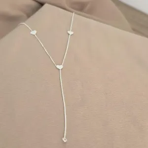 Colar Gravatinha Corações Lisos