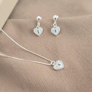 Conjunto Zircônia Coração Delicado