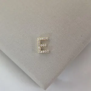 Pingente Letra E Zircônia
