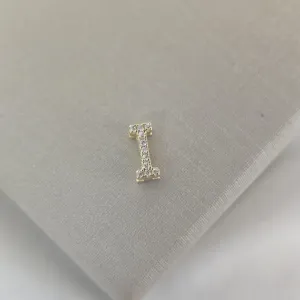 Pingente Letra I Zircônia