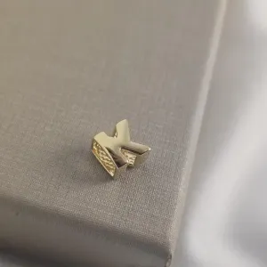 Pingente Letra K banhada ouro 18k