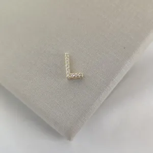 Pingente Letra L Zircônia
