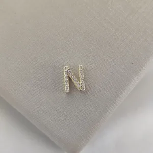 Pingente Letra N Zircônia