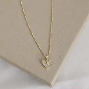 Colar Delicado Coração Zircônia