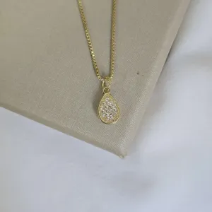 Colar Delicado Gota Zircônia