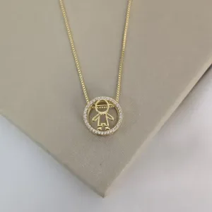 Colar Filhos Zircônia - Menino