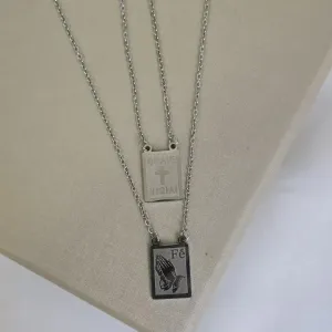 Colar Masculino - Escapulário Aço Inox