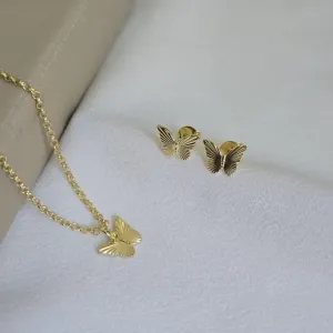 Conjunto Delicado Borboleta Liso