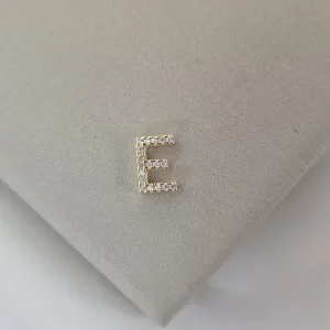 Pingente Letra E Zircônia