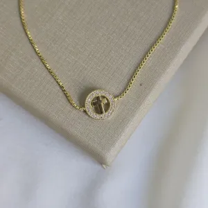 Pulseira Delicada Cruz Zircônia