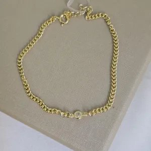 Pulseira Delicada Ponto de Zircônia