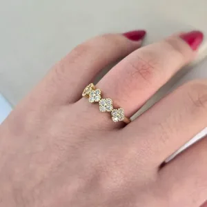 Anel Gota Linha Fina Zirconia