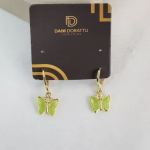 Argola Borboleta - Verde