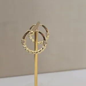 Argola Delicada Zircônia e Coração Liso