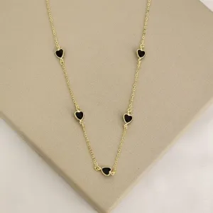 Choker Delicada Corações Zirconia