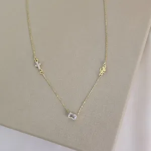 Colar Choker Delicado Zircônia