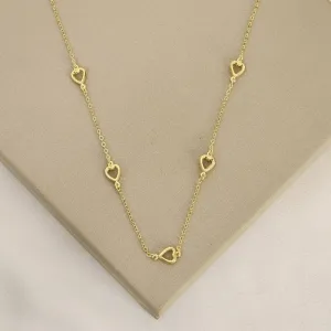 Colar Choker Vazado Corações