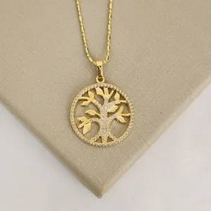 Colar Delicado Árvore de Zircônia
