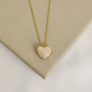 Colar Delicado Coração Zircônia