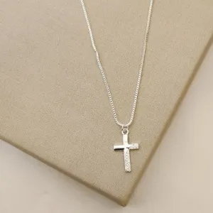 Colar Delicado Cruz e Zircônia