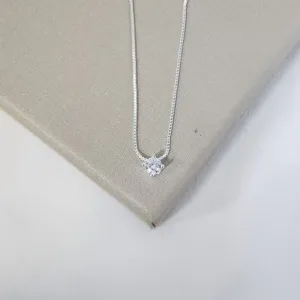 Colar Delicado Ponto de Luz Zircônia