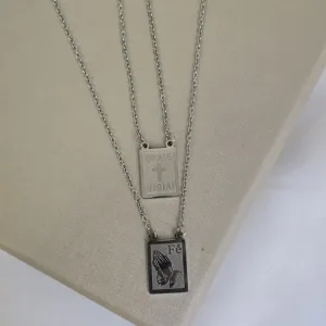 Colar Masculino - Escapulário Aço Inox
