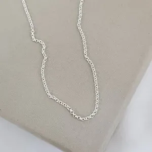 Corrente Elo Portugues Fina Prata
