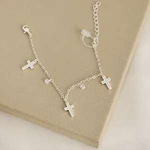 Pulseira Cruz Zircônia