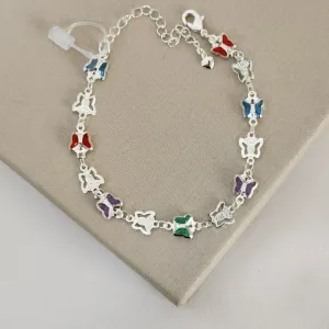 Pulseira Delicada Borboletas Coloridas