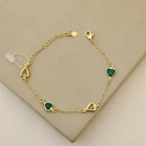 Pulseira Delicada Coração Zircônia