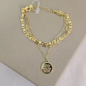 Pulseira Delicada Quadrados Lisos