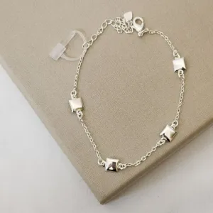 Pulseira Delicada Quadrados Lisos