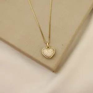 Colar Delicado Coração Zircônia