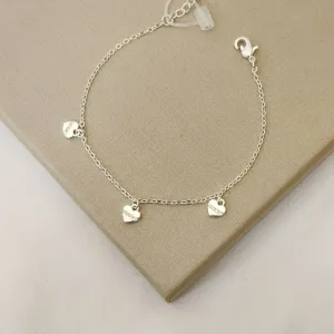 Pulseira Delicada Corações