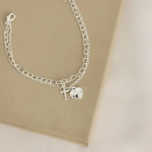 Pulseira Delicada Cruz e 