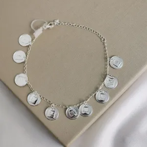 Pulseira Medalinha Dez Mandamentos