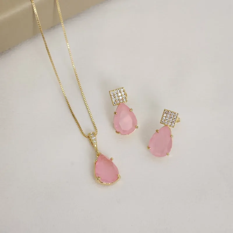CONJUNTO GOTA COM ZIRCÔNIA
