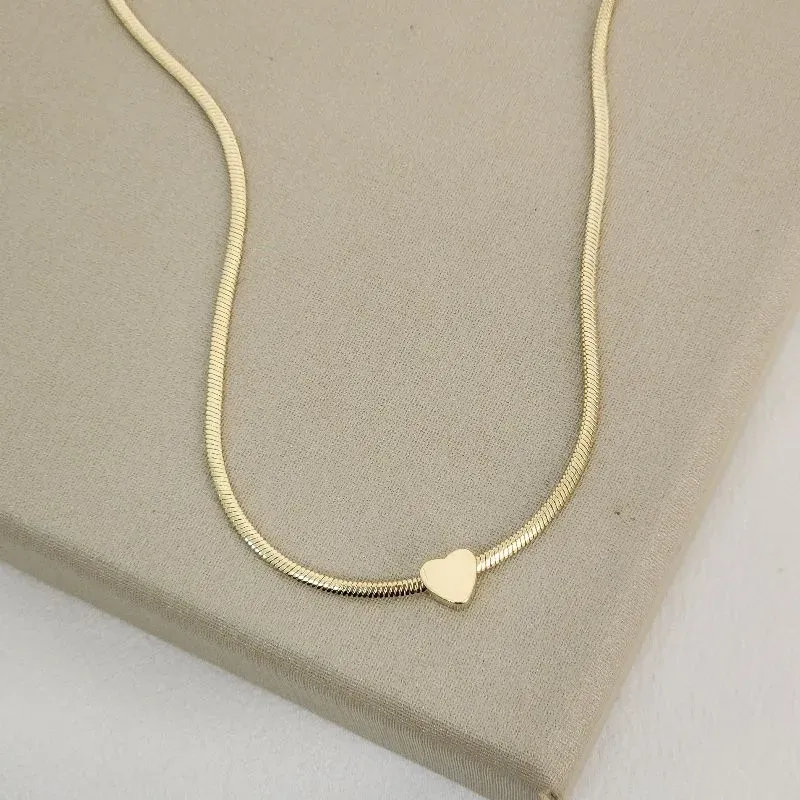 Colar Choker Pingente Coração