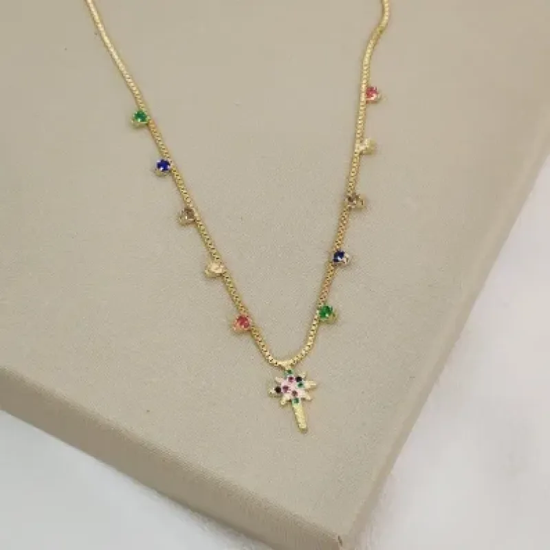 COLAR DELICADO COM ZIRCÔNIA